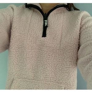 PINK Sherpa Quarter Zip